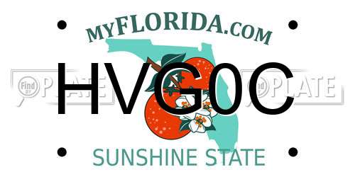 HVG0C Florida License Plate
