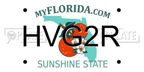 HVG2R Florida License Plate
