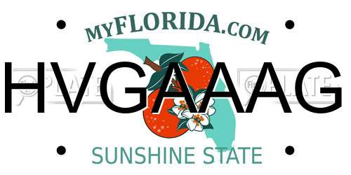 HVGAAAG Florida License Plate
