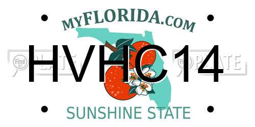 HVHC14 Florida License Plate
