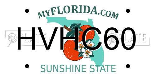 HVHC60 Florida License Plate