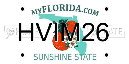 HVIM26 Florida License Plate