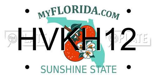 HVKH12 Florida License Plate