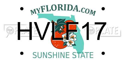 HVLF17 Florida License Plate