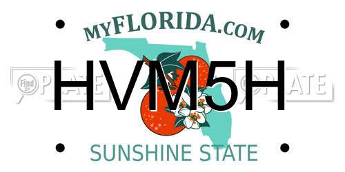 HVM5H Florida License Plate