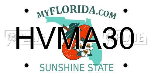 HVMA30 Florida License Plate