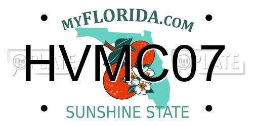 HVMC07 Florida License Plate
