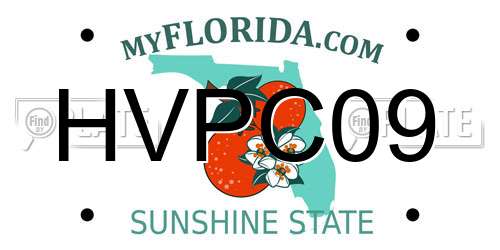 HVPC09 Florida License Plate