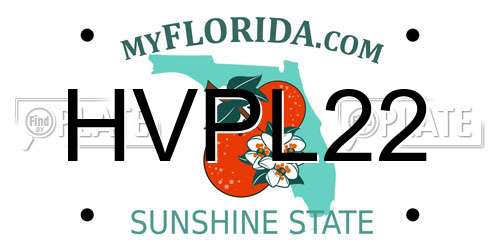 HVPL22 Florida License Plate