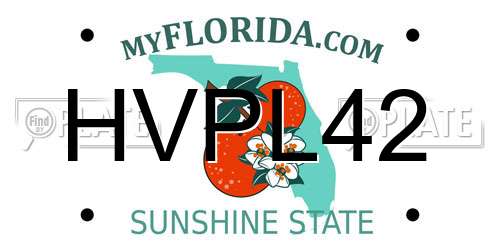 HVPL42 Florida License Plate