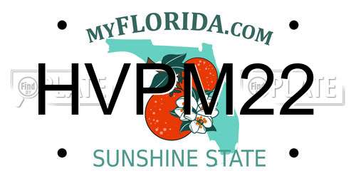 HVPM22 Florida License Plate