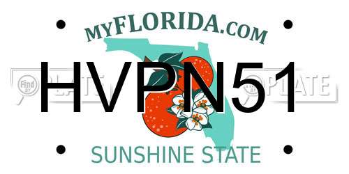 HVPN51 Florida License Plate