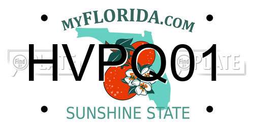 HVPQ01 Florida License Plate