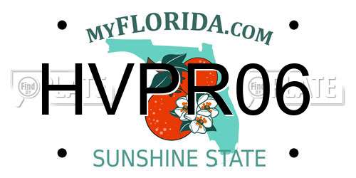 HVPR06 Florida License Plate