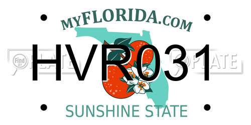 HVR031 Florida License Plate