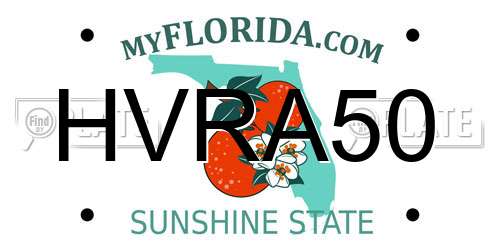 HVRA50 Florida License Plate