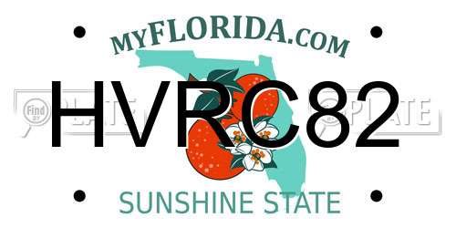 HVRC82 Florida License Plate