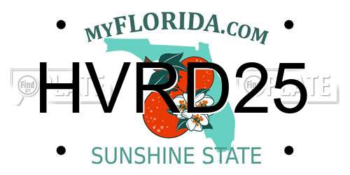 HVRD25 Florida License Plate