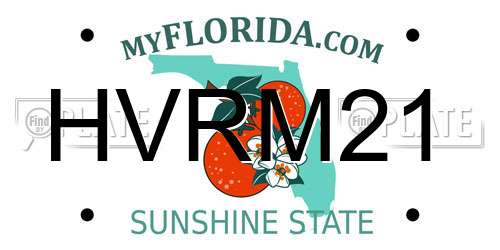 HVRM21 Florida License Plate