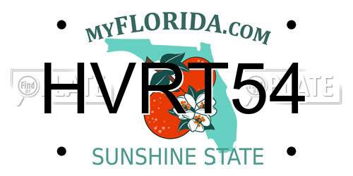 HVRT54 Florida License Plate