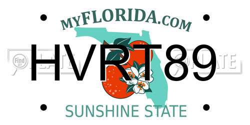 HVRT89 Florida License Plate