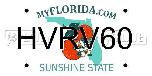 HVRV60 Florida License Plate