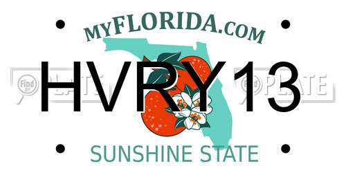 HVRY13 Florida License Plate