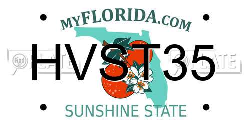 HVST35 Florida License Plate