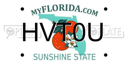 HVT0U Florida License Plate
