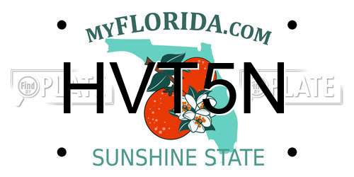 HVT5N Florida License Plate