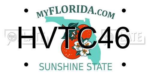 HVTC46 Florida License Plate