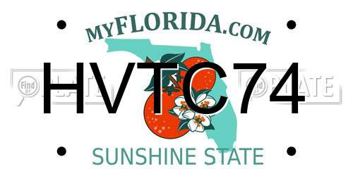 HVTC74 Florida License Plate