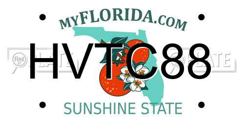 HVTC88 Florida License Plate