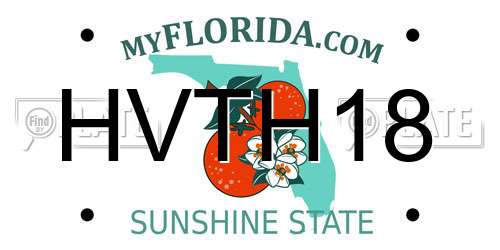 HVTH18 Florida License Plate