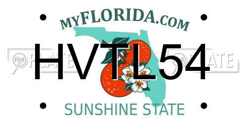HVTL54 Florida License Plate