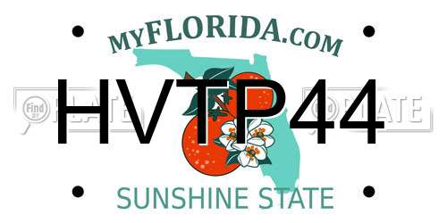 HVTP44 Florida License Plate
