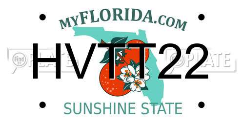 HVTT22 Florida License Plate