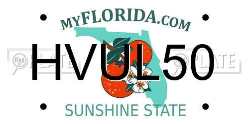 HVUL50 Florida License Plate