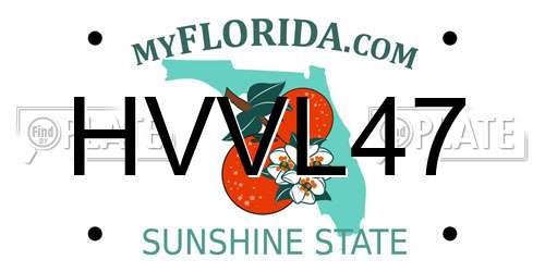 HVVL47 Florida License Plate