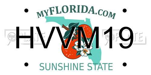 HVVM19 Florida License Plate
