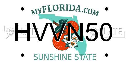 HVVN50 Florida License Plate