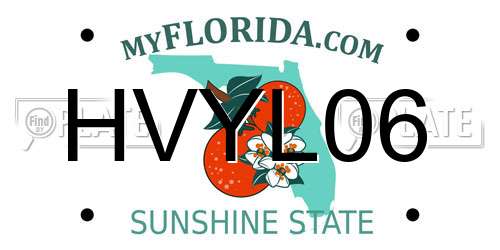 HVYL06 Florida License Plate