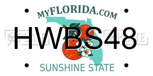 HWBS48 Florida License Plate