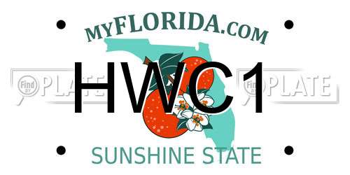 HWC1 Florida License Plate