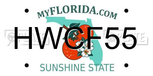 HWCF55 Florida License Plate