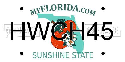 HWCH45 Florida License Plate