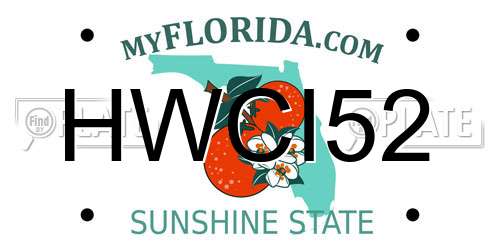 HWCI52 Florida License Plate
