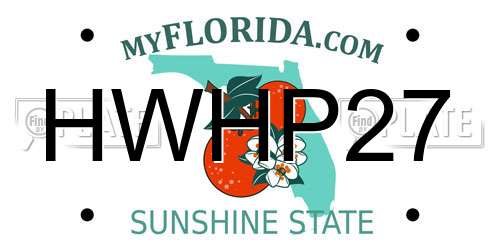 HWHP27 Florida License Plate