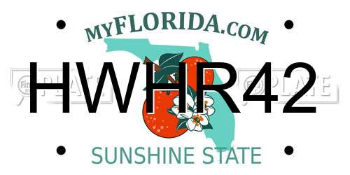 HWHR42 Florida License Plate