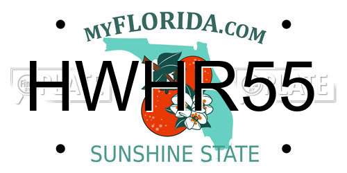 HWHR55 Florida License Plate